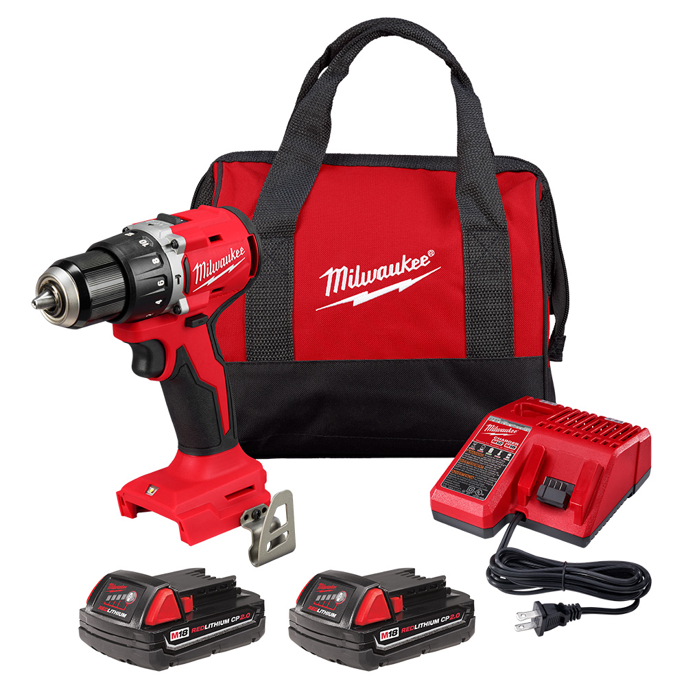 KIT TALADRO, ATORNILLADOR, ROTOMARTILLO DE 1/2″ BRUSHLESS M18 2 BATERIAS 2.0Ah Y CARGADOR MILWAUKEE 3602-22CT - Imagen 2