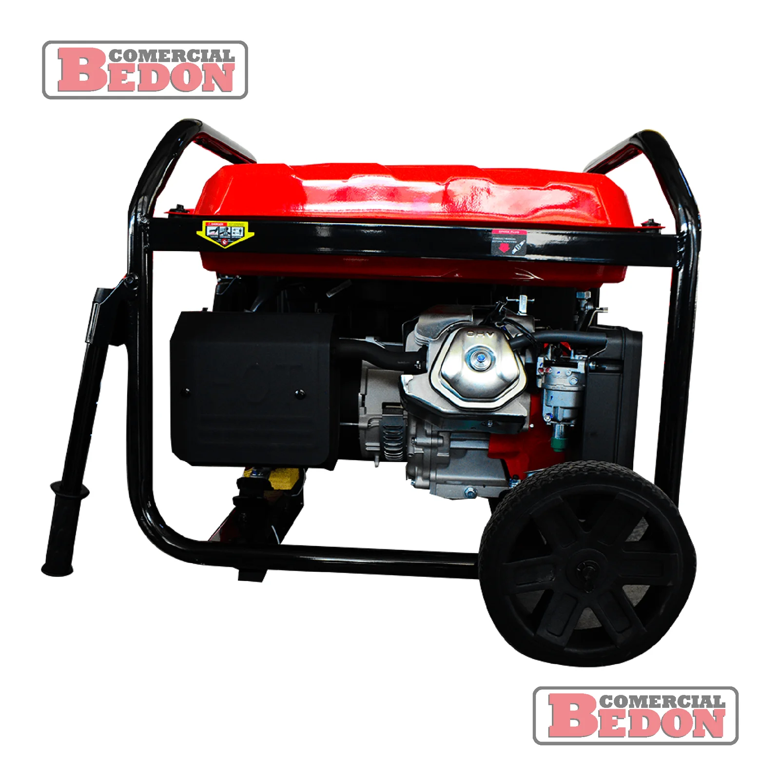 GENERADOR A GASOLINA CB 7.0KW A/MANUAL Y ELÉCTRICO ; RUEDAS Y JALADERA - Imagen 4