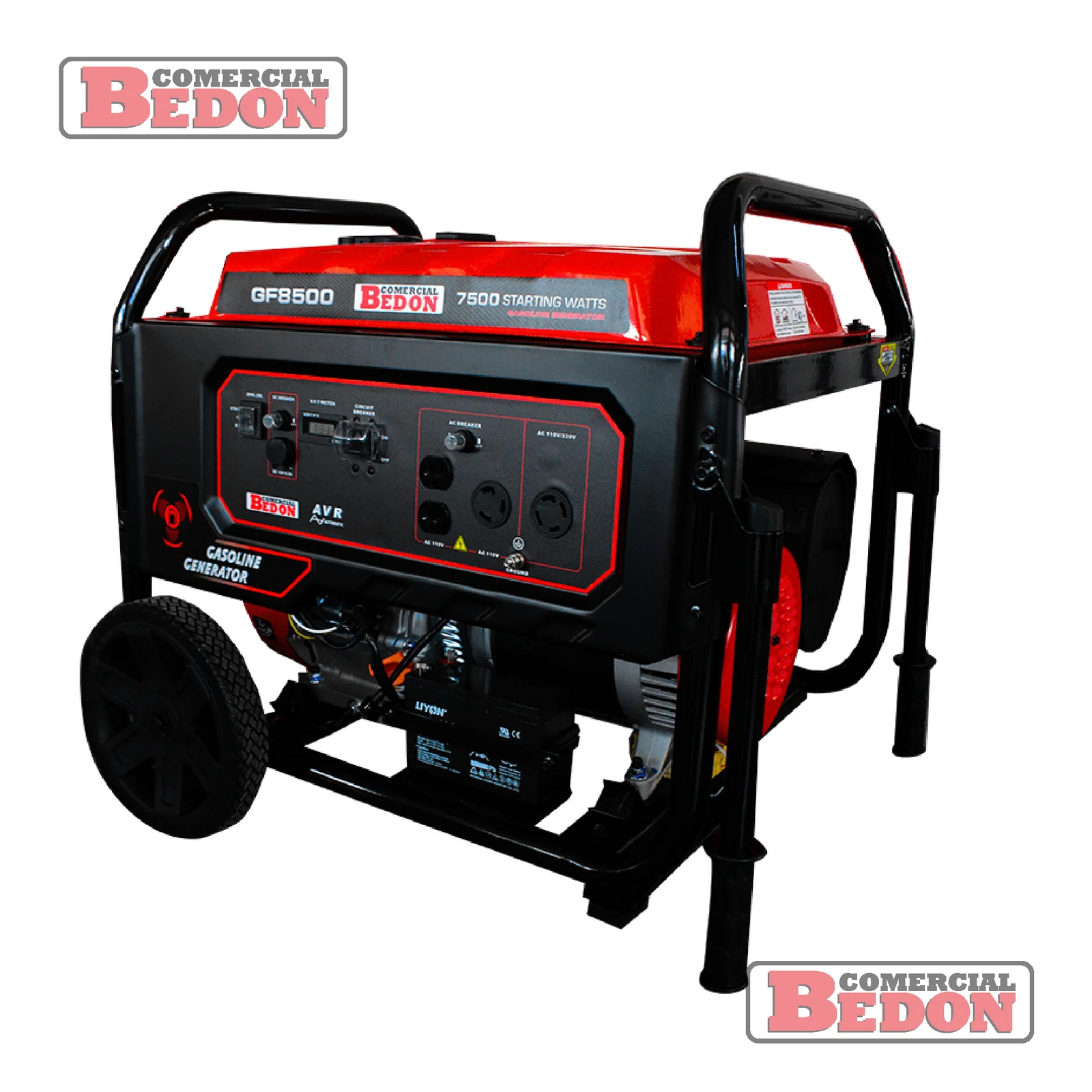 GENERADOR A GASOLINA CB 7.0KW A/MANUAL Y ELÉCTRICO ; RUEDAS Y JALADERA - Imagen 2